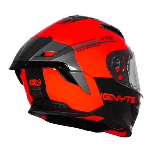 Ignyte Ign-16 Quantumm Red Grey Full Face Helmet