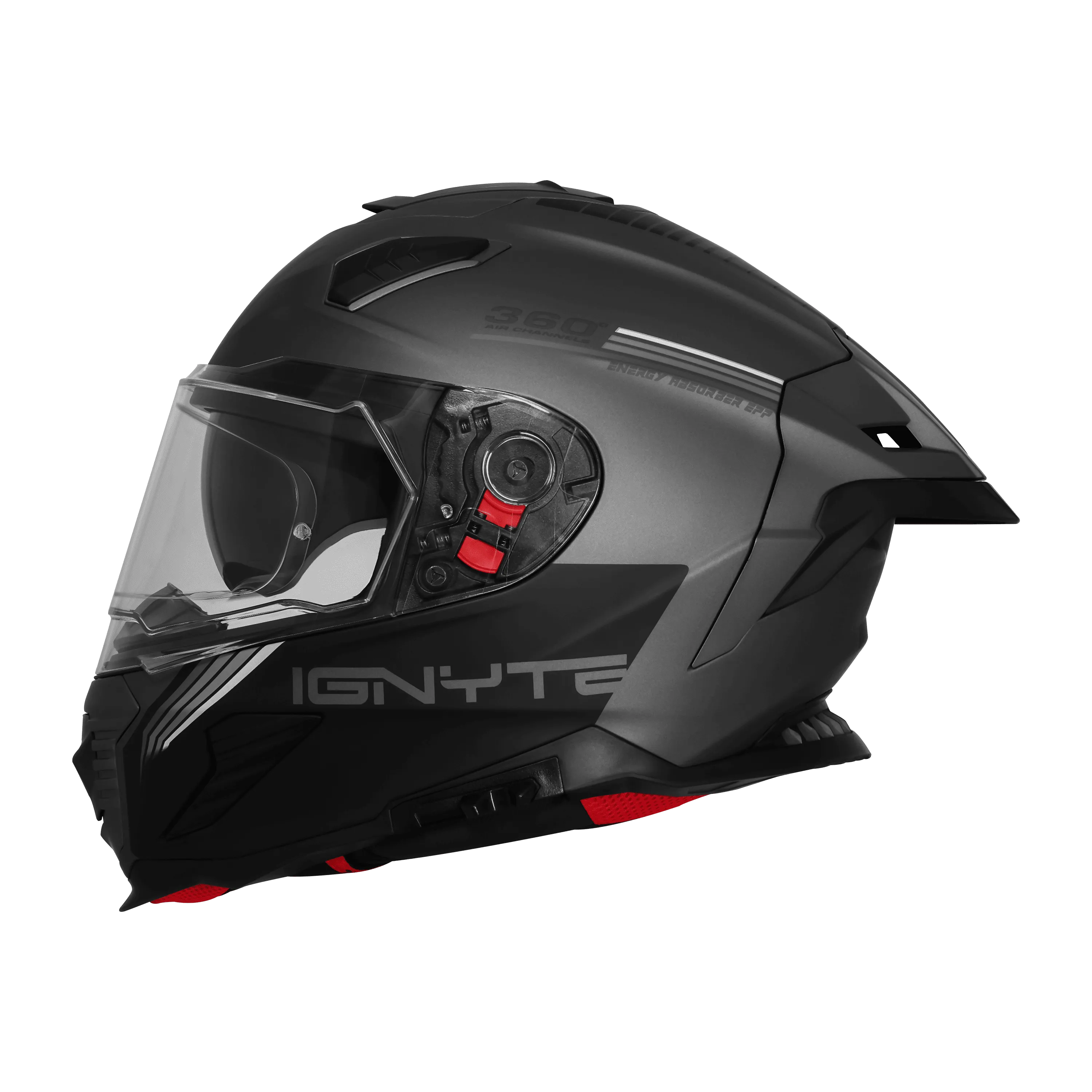 Ignyte Ign 16 Quantumm Gray White Gray Full Face Helmet