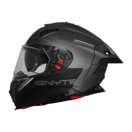 Ignyte Ign 16 Quantumm Gray White Gray Full Face Helmet