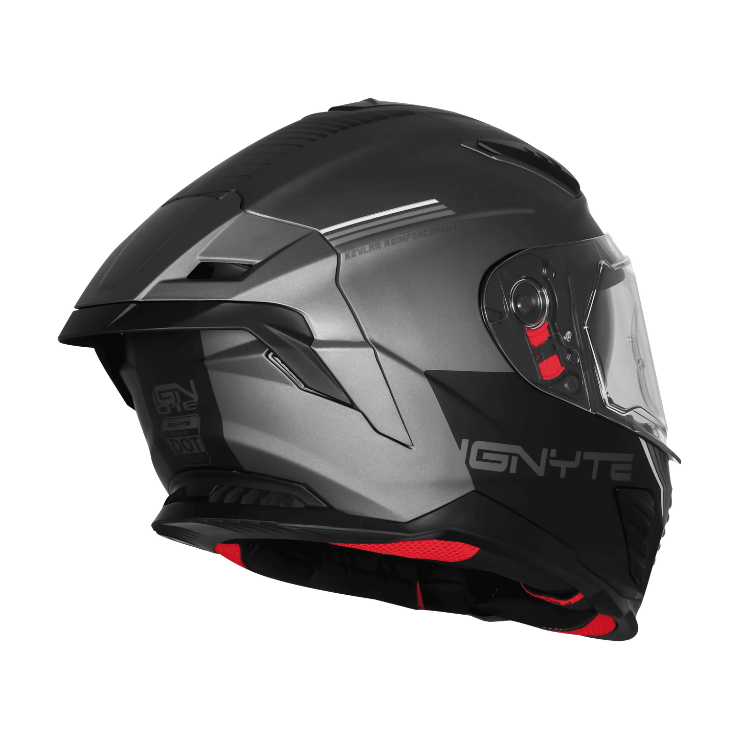Ignyte Ign 16 Quantumm Gray White Gray Full Face Helmet
