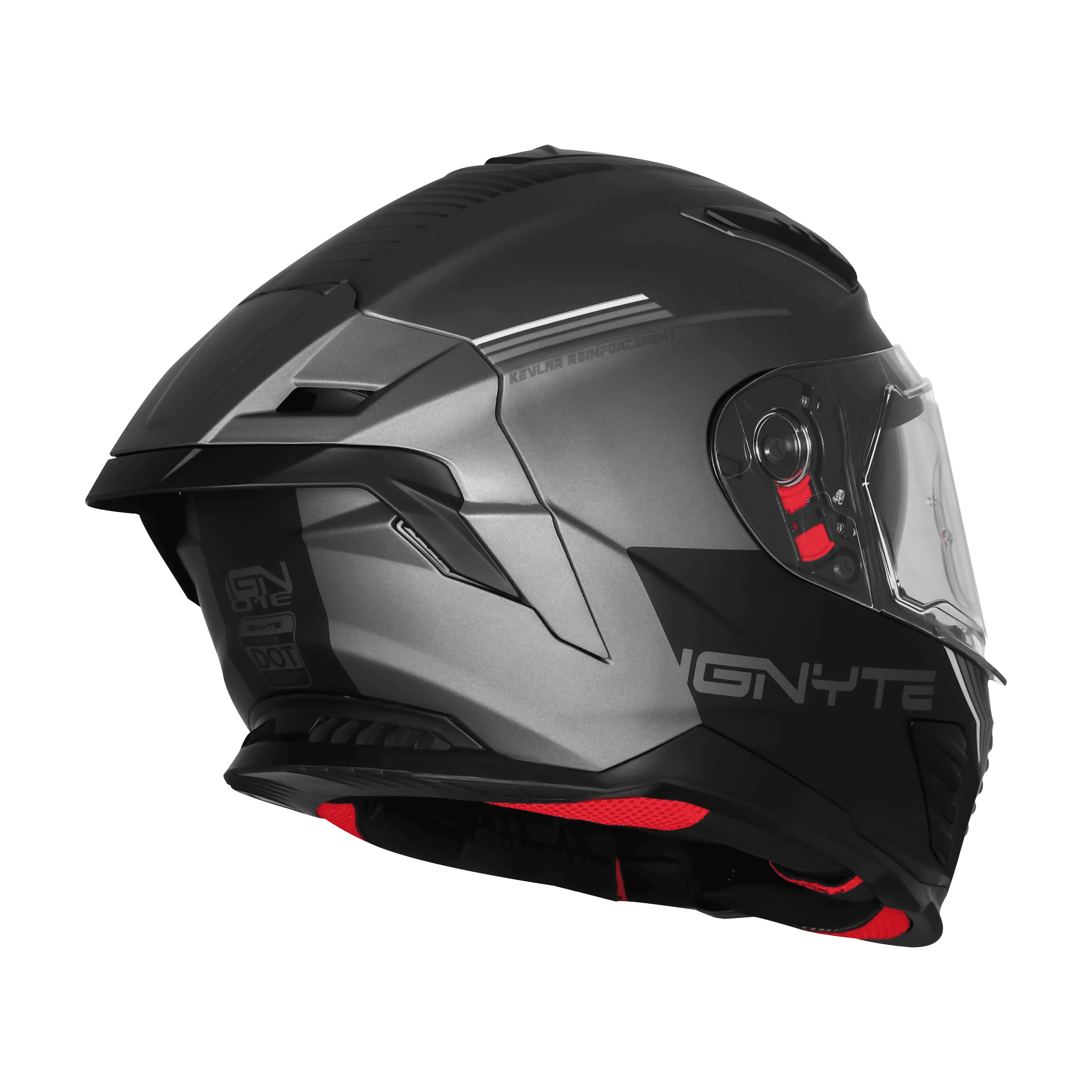 Ignyte Ign 16 Quantumm Gray White Gray Full Face Helmet