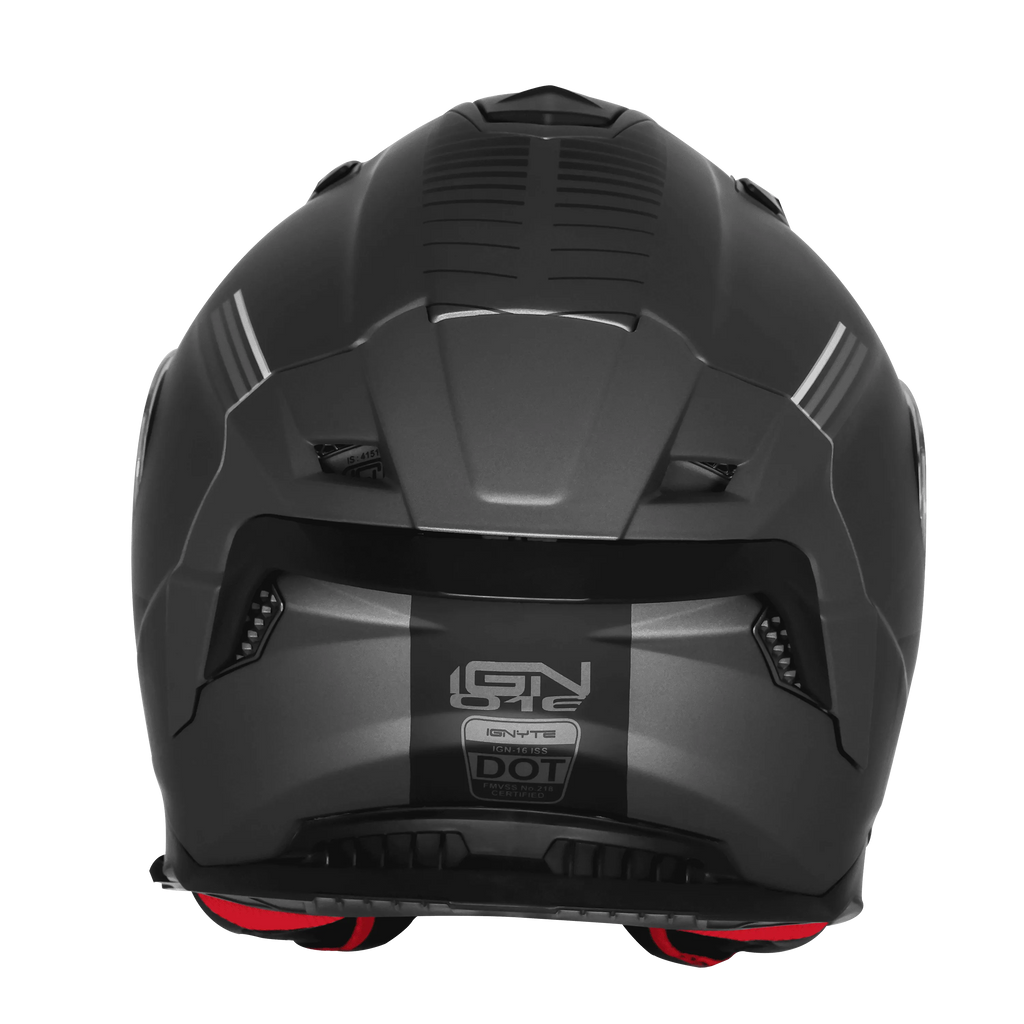 Ignyte Ign 16 Quantumm Gray White Gray Full Face Helmet