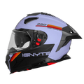 Ignyte Ign 16 Quantumm Metal Blue Red Orange Full Face Helmet