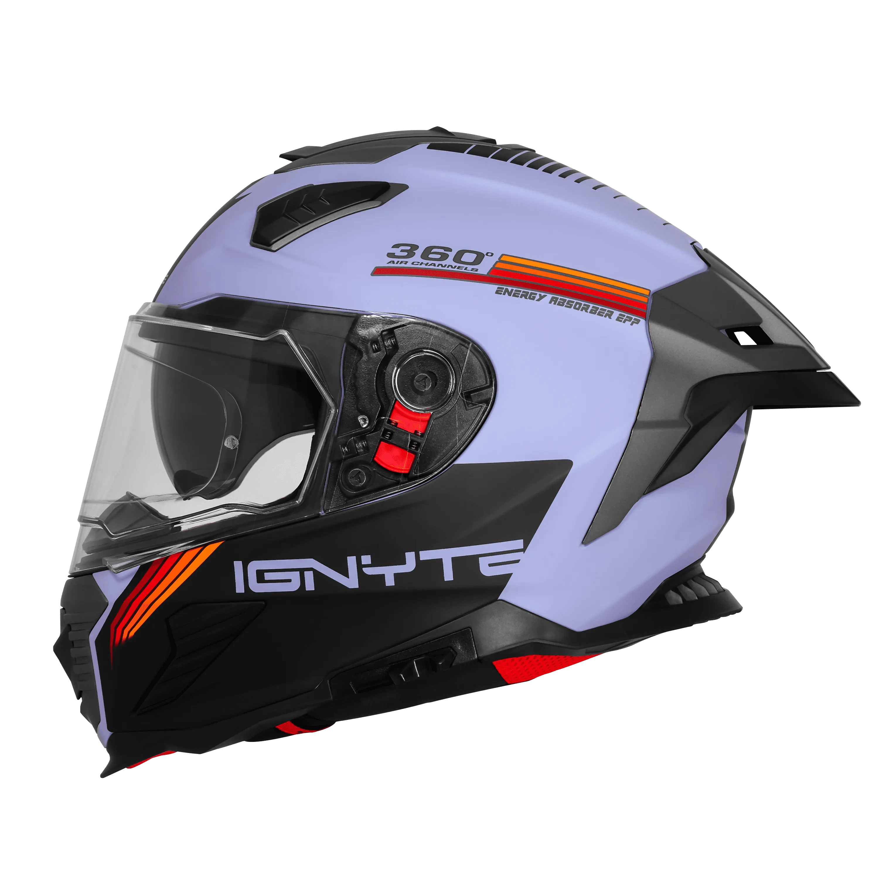 Ignyte Ign 16 Quantumm Metal Blue Red Orange Full Face Helmet