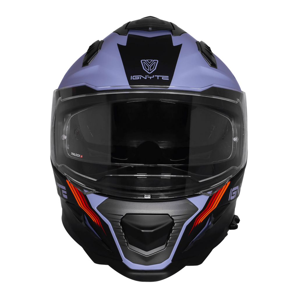 Ignyte Ign 16 Quantumm Metal Blue Red Orange Full Face Helmet
