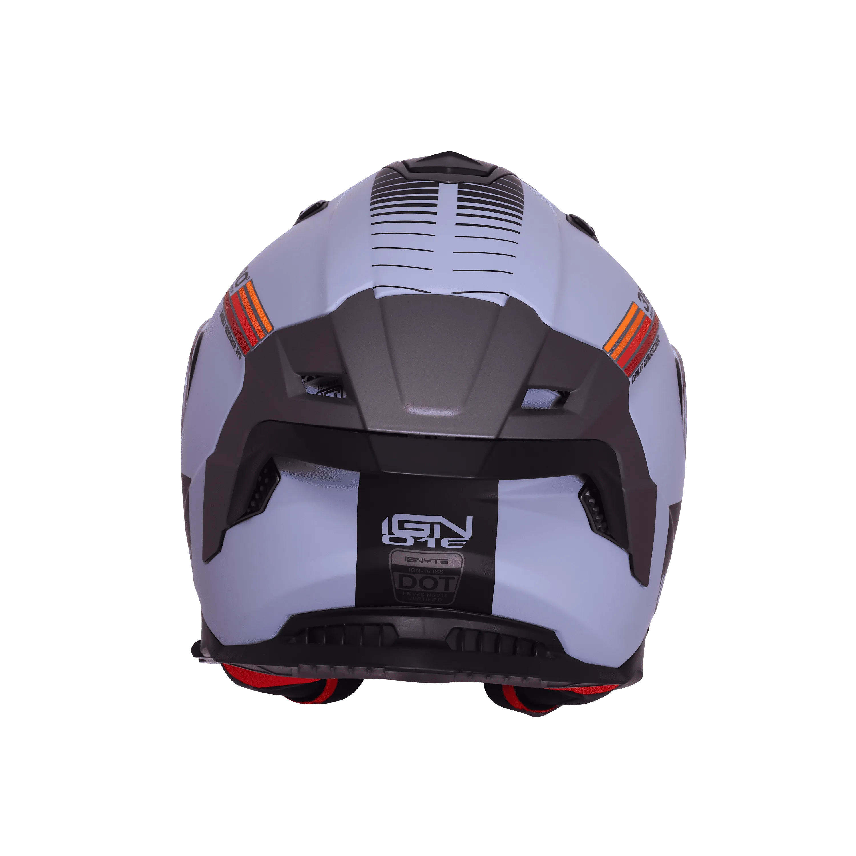 Ignyte Ign 16 Quantumm Metal Blue Red Orange Full Face Helmet
