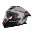 Ignyte Ign 16 Quantumm Titanium Gray Orange Red Full Face Helmet