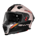 Ignyte Ign 16 Quantumm Warm Grey Red Orange Full Face Helmet