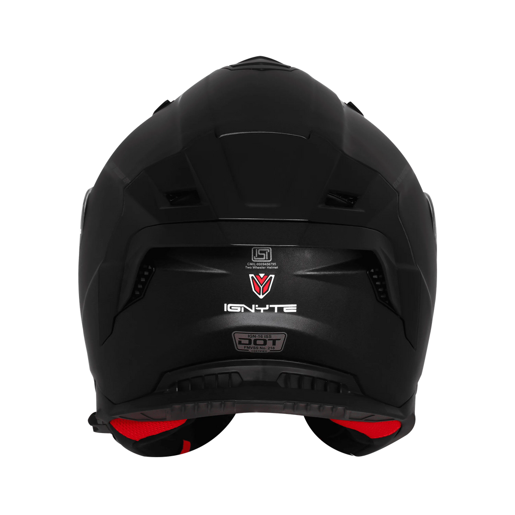 Ignyte Ign 16 Solid Black Full Face Helmet