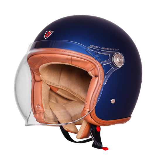 Ignyte Ign 58 Armada Blue Light Orange Half Face Helmet