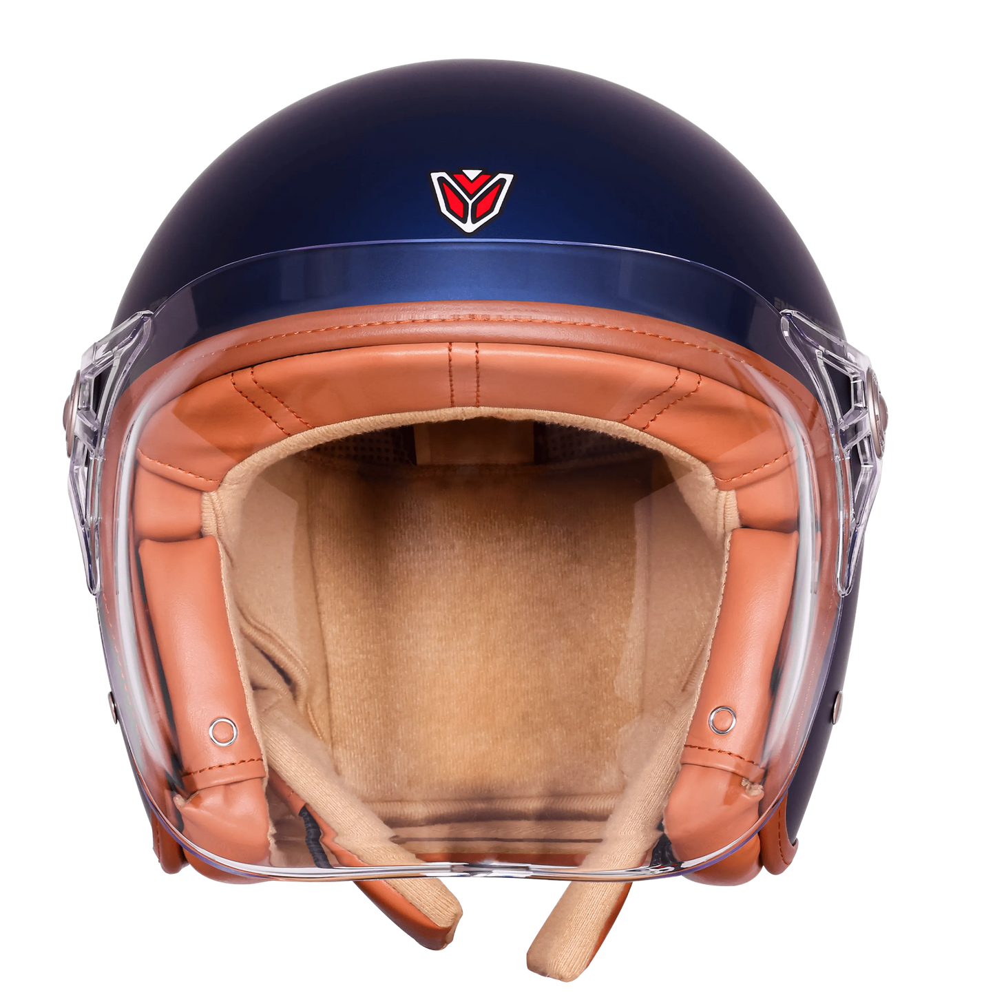 Ignyte Ign 58 Armada Blue Light Orange Half Face Helmet