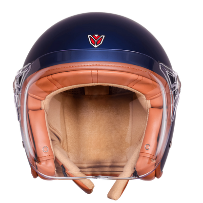 Ignyte Ign 58 Armada Blue Light Orange Half Face Helmet