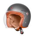 Ignyte Ign 58 Athena Gray Light Orange Half Face Helmet