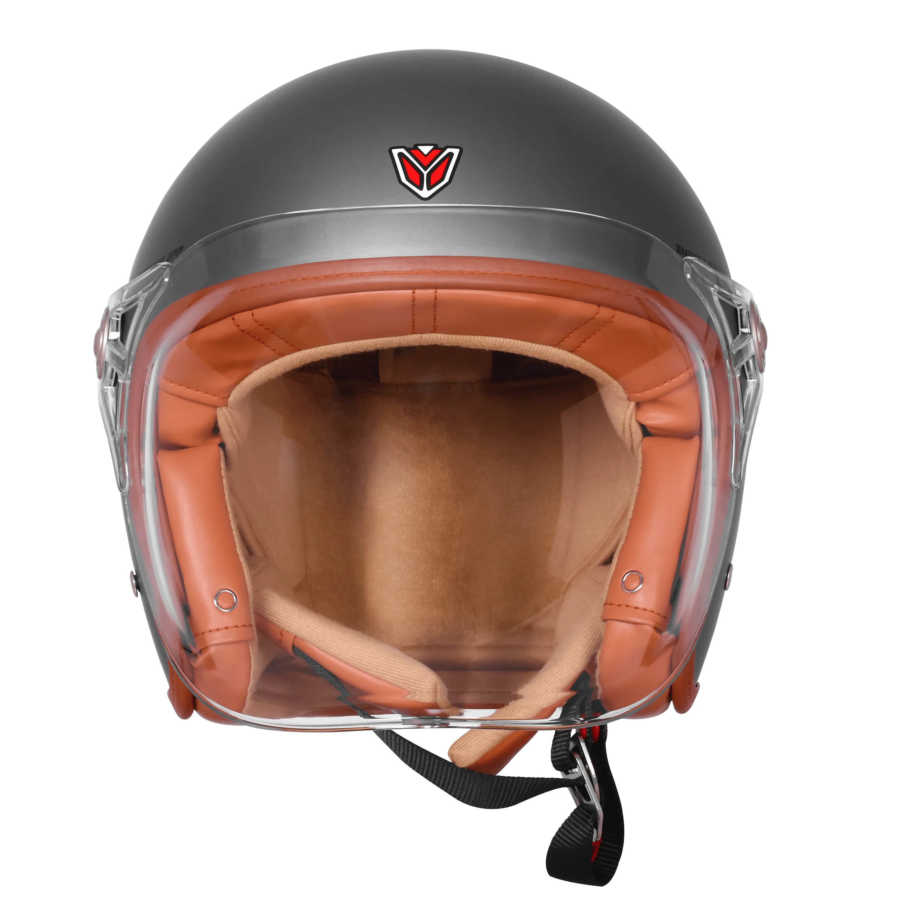 Ignyte Ign 58 Athena Gray Light Orange Half Face Helmet