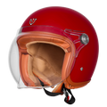 Ignyte Ign 58 Dull Chestnut Red Light Orange Half Face Helmet