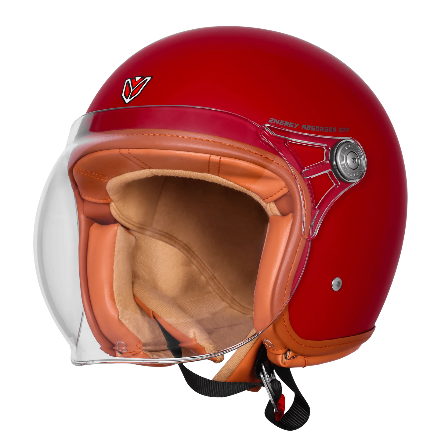 Ignyte Ign 58 Dull Chestnut Red Light Orange Half Face Helmet