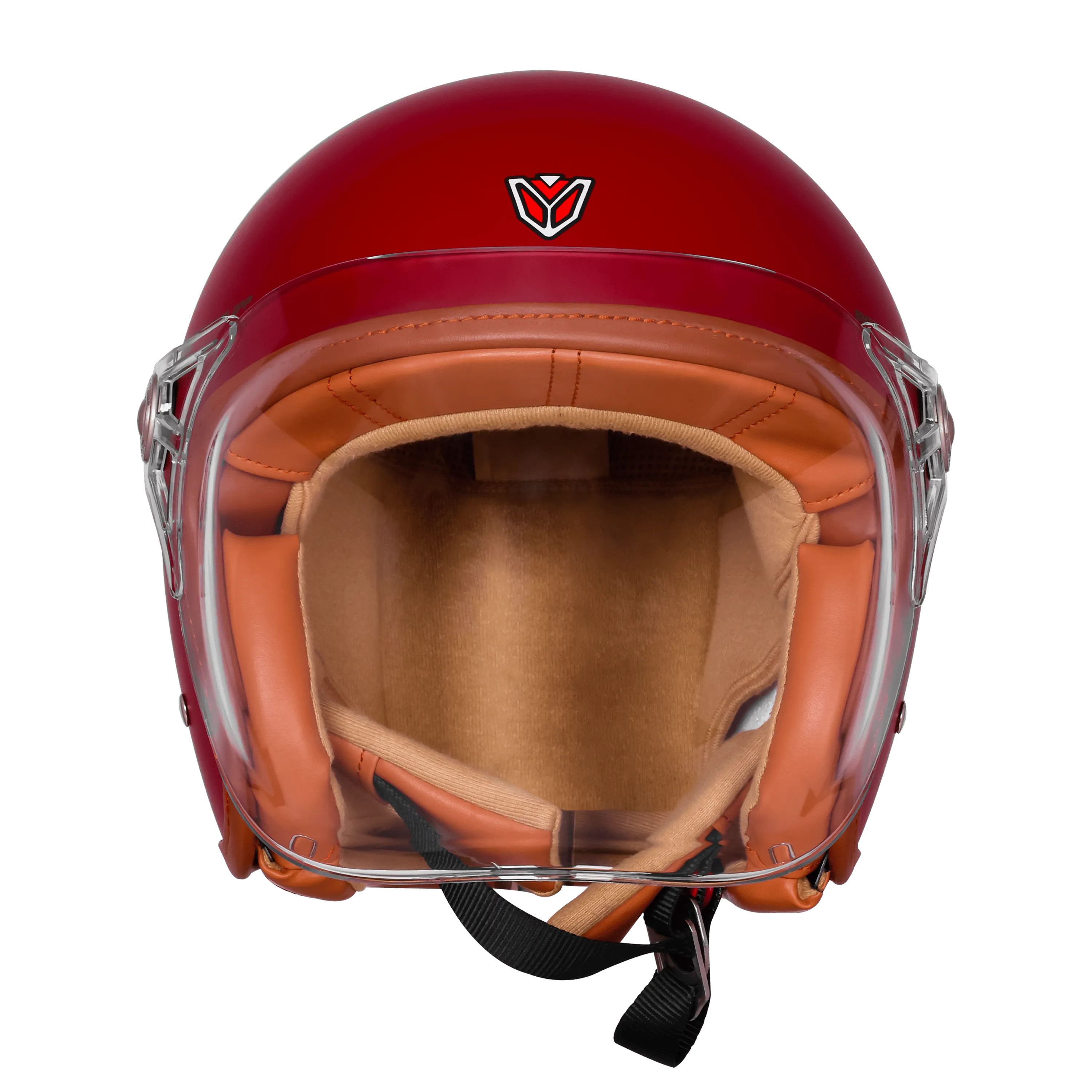 Ignyte Ign 58 Dull Chestnut Red Light Orange Half Face Helmet