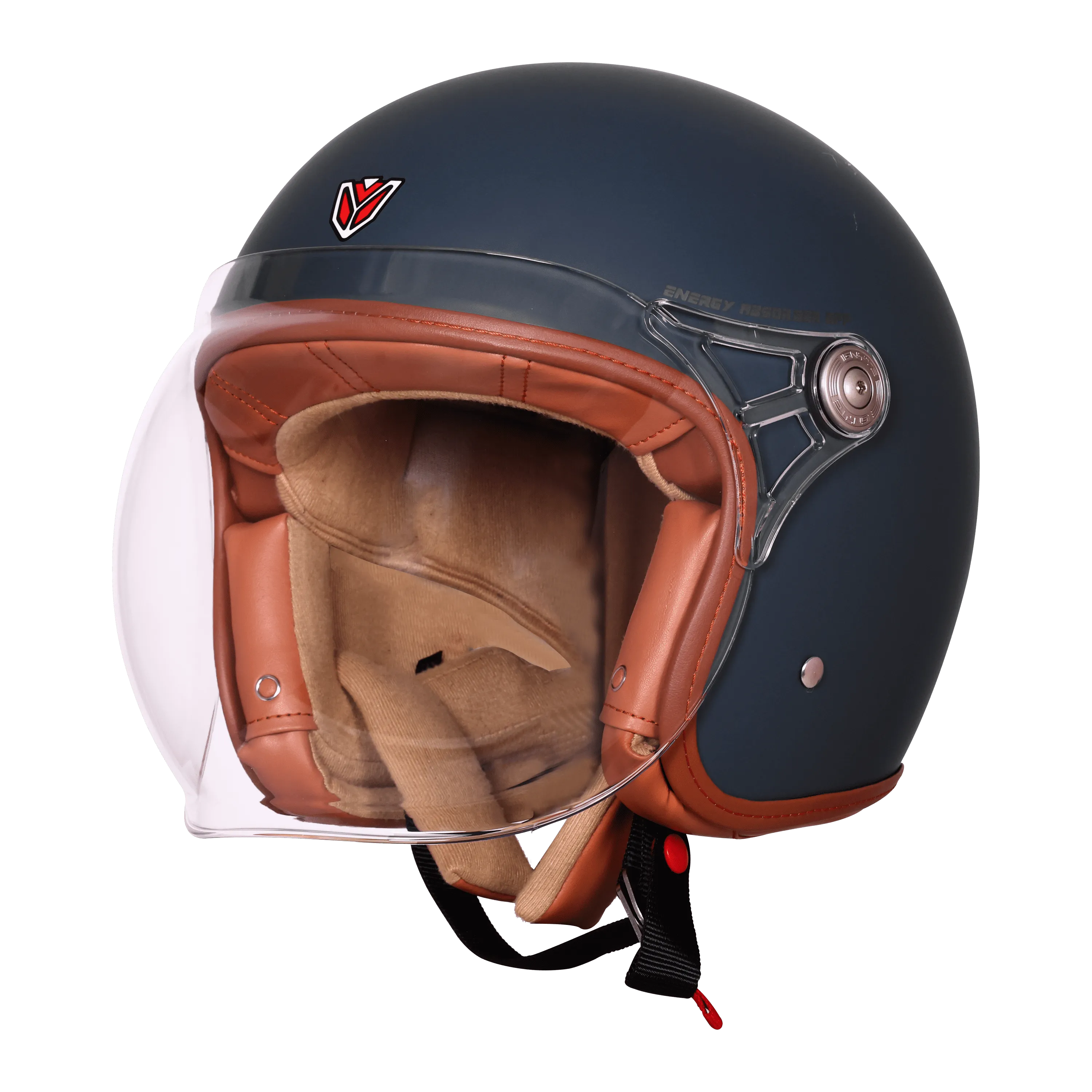 Ignyte Ign 58 Dull Slate Light Orange Half Face Helmet