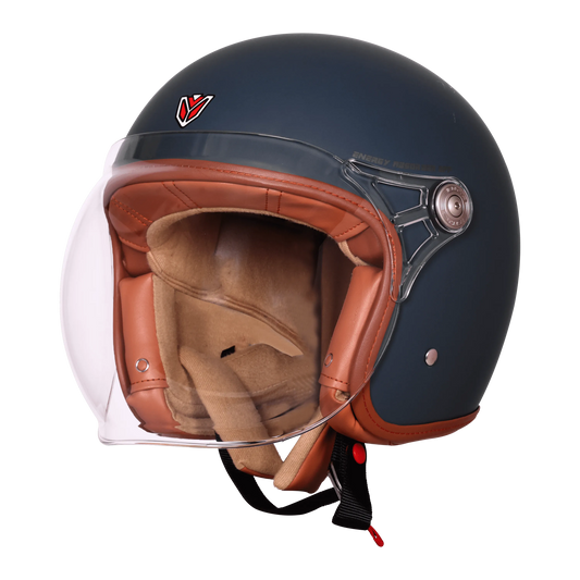 Ignyte Ign 58 Dull Slate Light Orange Half Face Helmet