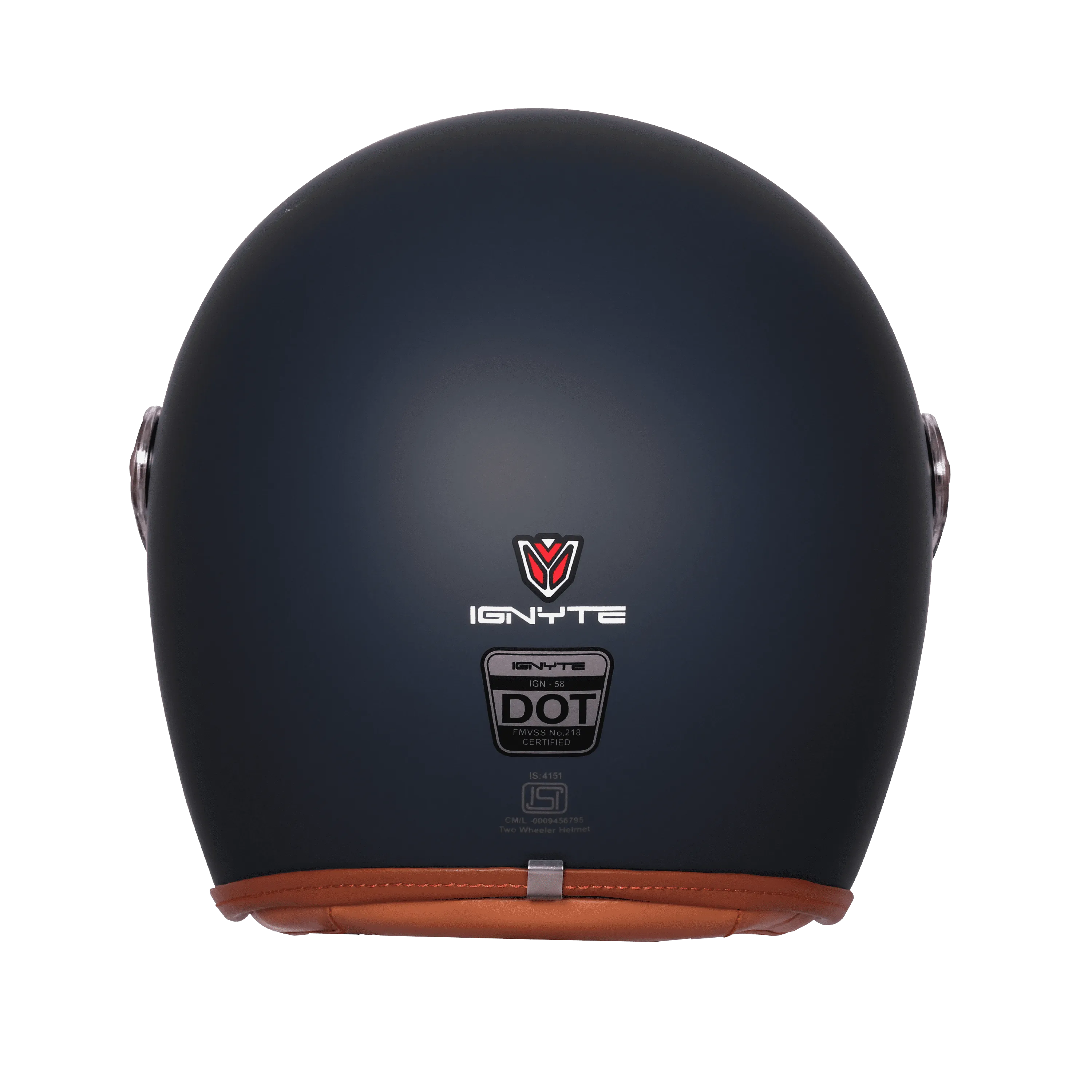 Ignyte Ign 58 Dull Slate Light Orange Half Face Helmet