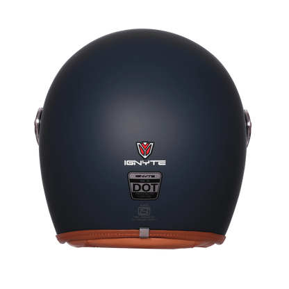 Ignyte Ign 58 Dull Slate Light Orange Half Face Helmet