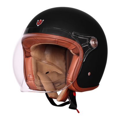 Ignyte Ign 58 Matt Black Light Orange Half Face Helmet