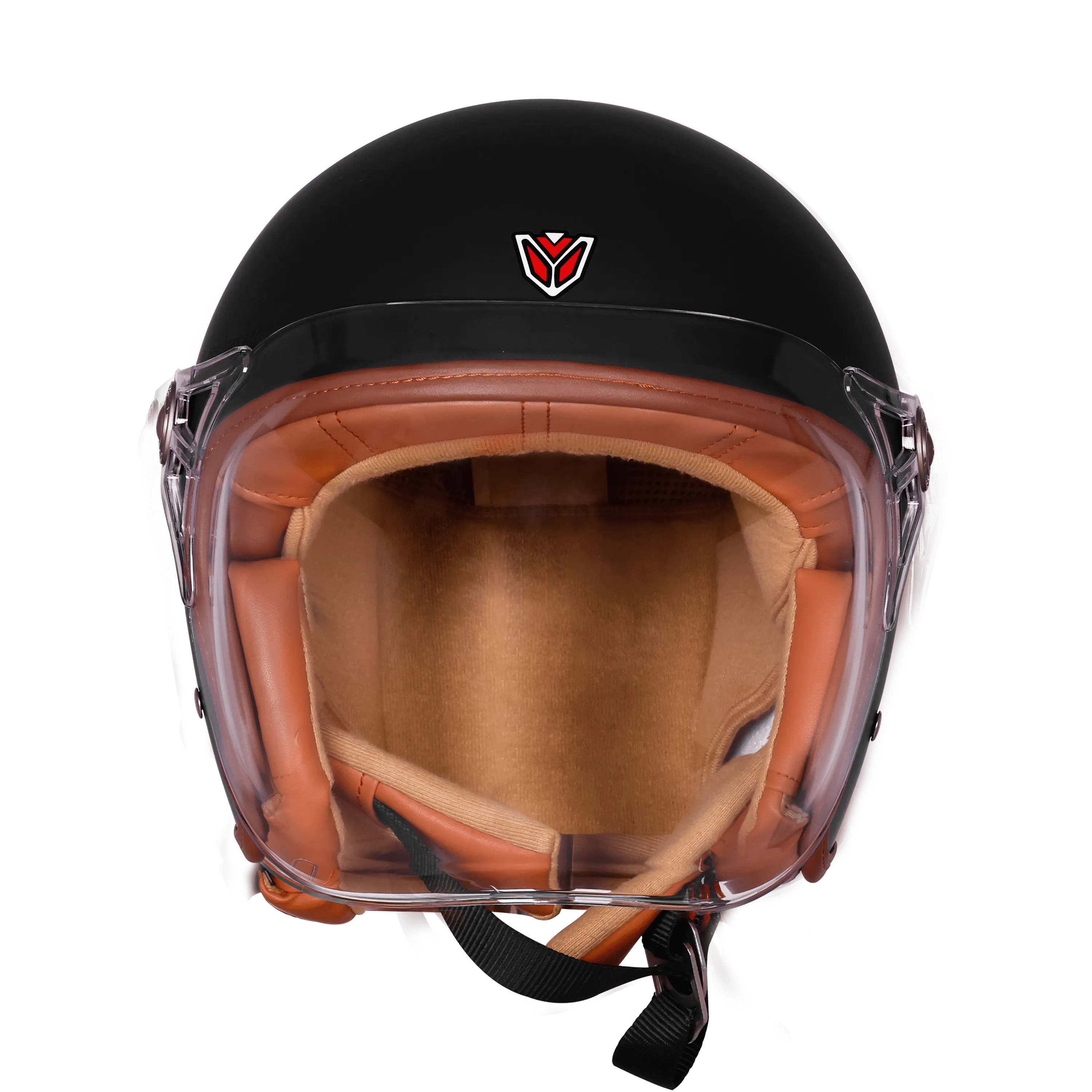 Ignyte Ign 58 Matt Black Light Orange Half Face Helmet