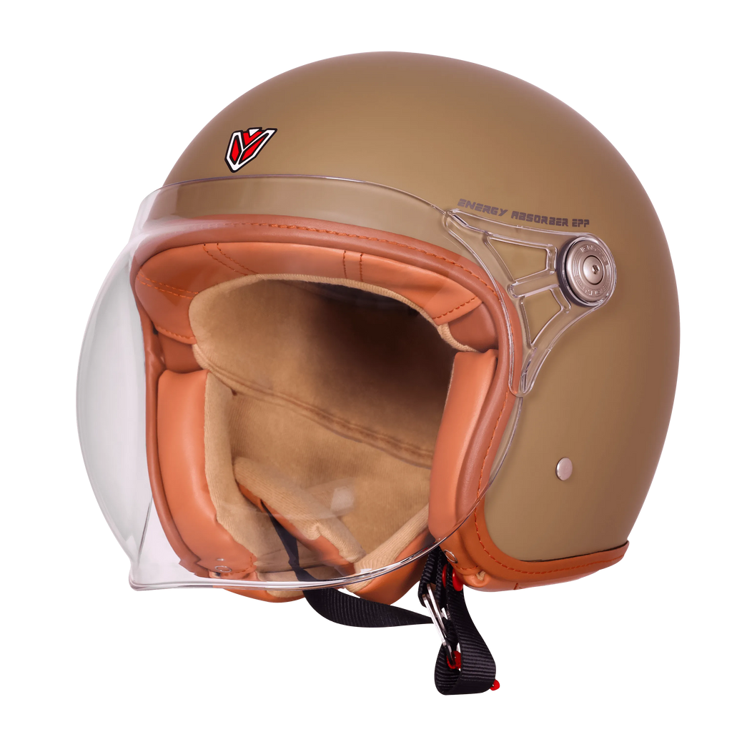 Ignyte Ign 58 Matt Desert Storm Light Orange Half Face Helmet