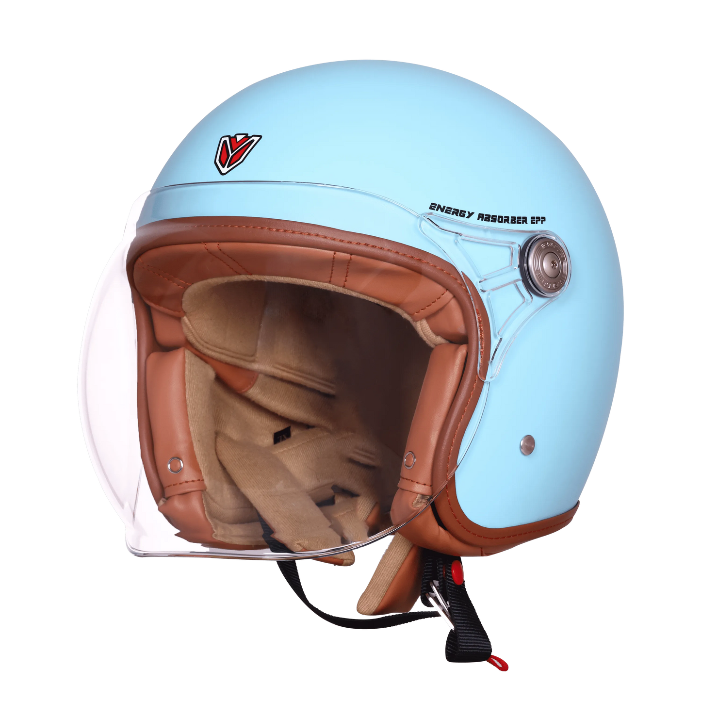 Ignyte Ign 58 Redditch Blue Light Orange Half Face Helmet