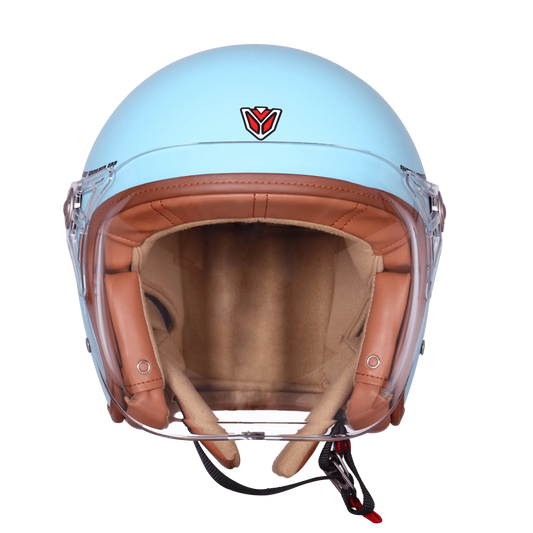 Ignyte Ign 58 Redditch Blue Light Orange Half Face Helmet