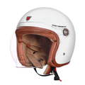 Ignyte Ign 58 White Light Orange Half Face Helmet