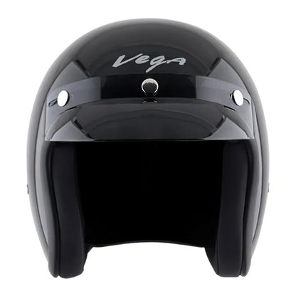 VEGA Jet Dx Black Half Face Helmet