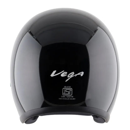 VEGA Jet Dx Black Half Face Helmet
