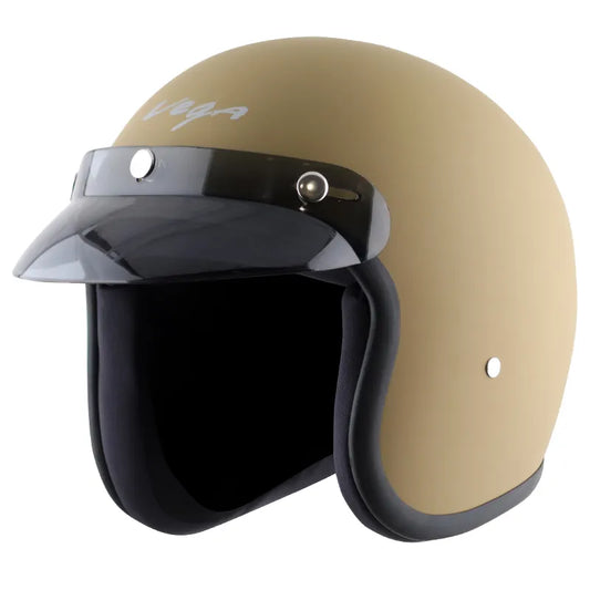 VEGA Jet Dx Dull Desert Storm Half Face Helmet