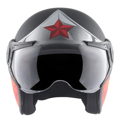 VEGA Jet Dx Wonder Women Dc Dull Red Half Face Helmet
