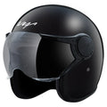 VEGA Jet Black Half Face Helmet