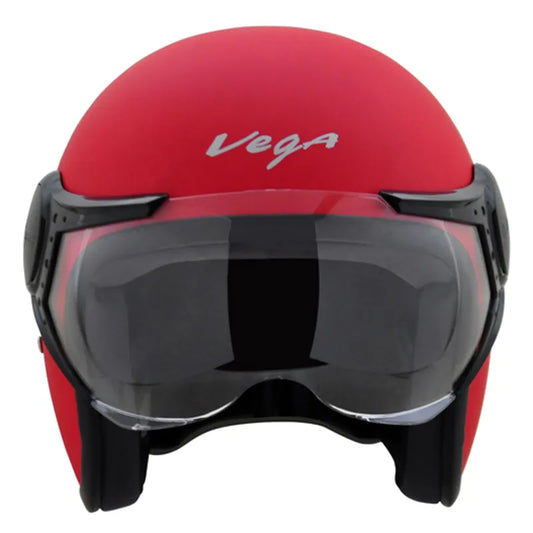 VEGA Jet Red Half Face Helmet