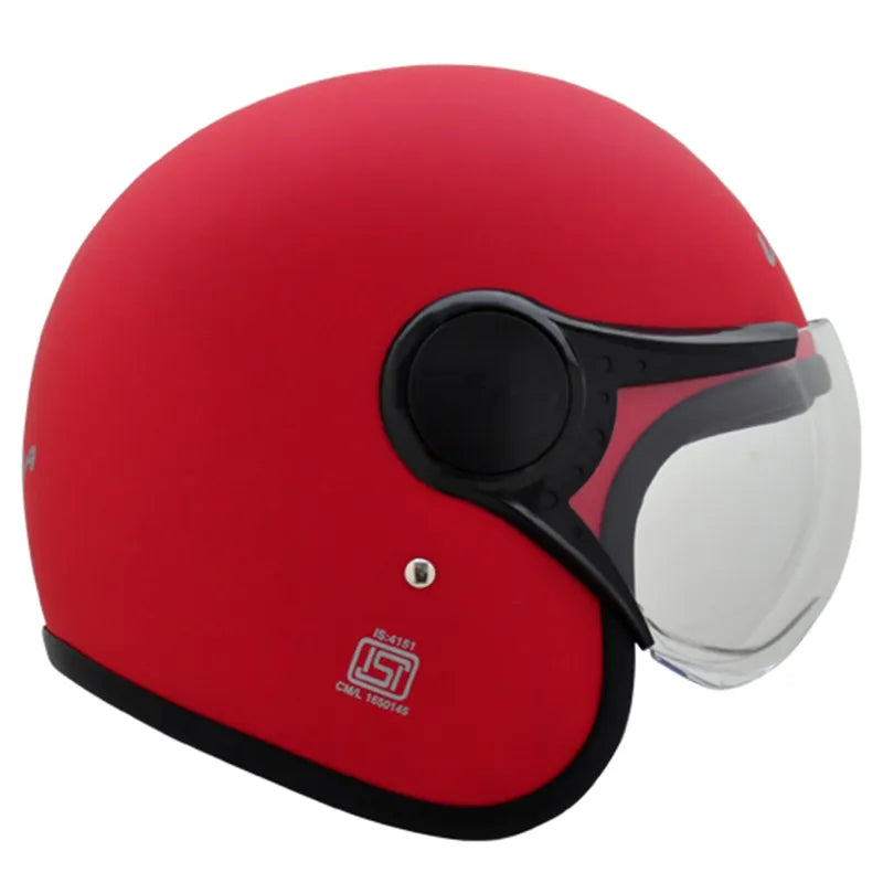VEGA Jet Red Half Face Helmet
