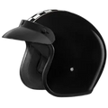 STUDDS Jetstar Classic D2 Cafe Racer Black Half Face Helmet