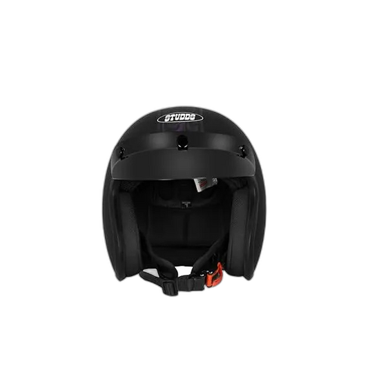 STUDDS Jetstar Classic D6 Good Girl Gone Bad Matt Black Half Face Helmet