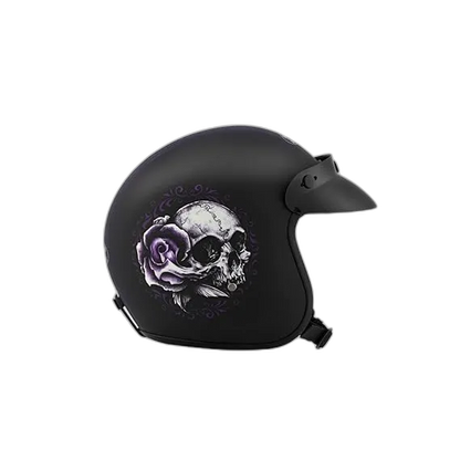 STUDDS Jetstar Classic D6 Good Girl Gone Bad Matt Black Half Face Helmet