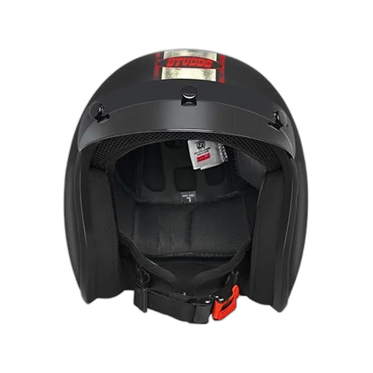 STUDDS Jetstar Classic D8 Built For Speed Matt Black Half Face Helmet