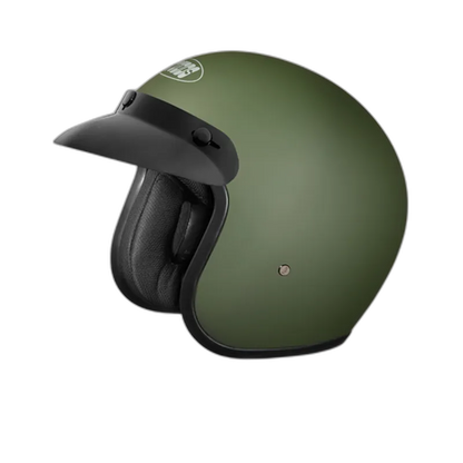 STUDDS Jetstar Classic Military Green Half Face Helmet