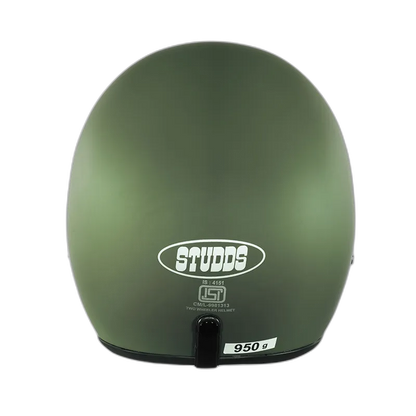STUDDS Jetstar Classic Military Green Half Face Helmet