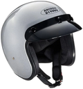 STUDDS Jetstar Classic Silver Grey Half Face Helmet