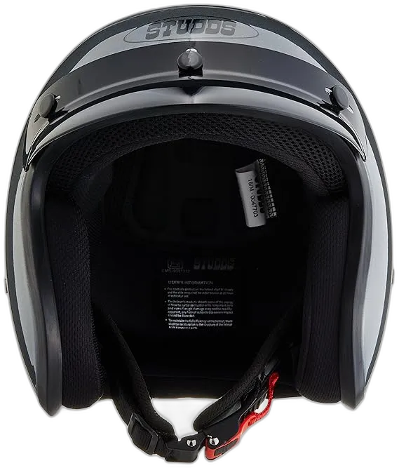 STUDDS Jetstar Classic Gun Grey Half Face Helmet