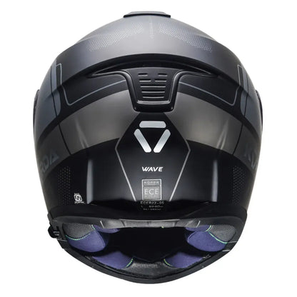 KORDA Discovery Wave Matt Black Dark Grey Full Face Helmet