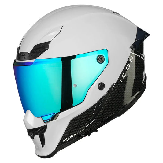 Korda Icon Duo White Black Full Face Helmet