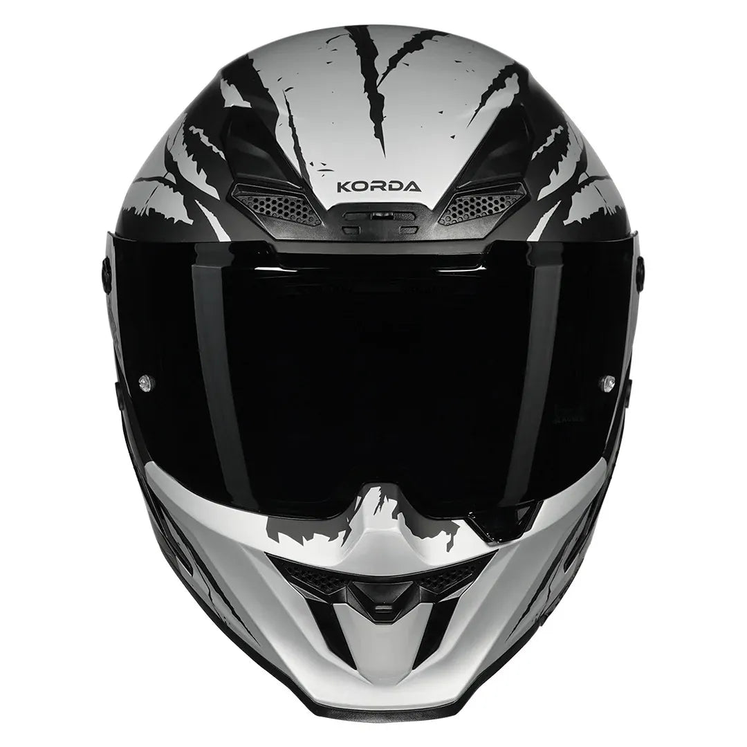 Korda Icon Fallout Matt Silver Full Face Helmet