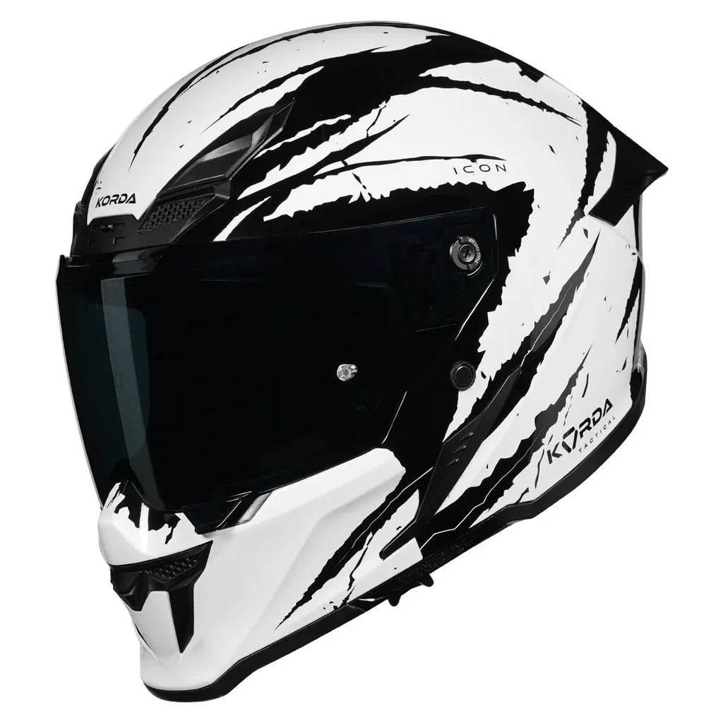 Korda Icon Fallout White Full Face Helmet